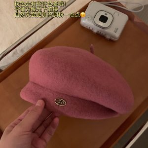 Wool Beret for Women - Autumn Winter Style, Large Head Circumference, Painter's Hat, Face-Slimming Trendy Design
