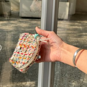 Wool Coin Purse - Sugar Bean Shell Design, Small Fragrance Style Headphone Storage Bag, Niche Fashion Accessory