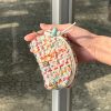 Wool Coin Purse - Sugar Bean Shell Design, Small Fragrance Style Headphone Storage Bag, Niche Fashion Accessory