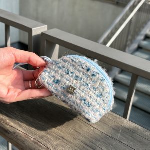 Wool Coin Purse - Sugar Bean Shell Design, Small Fragrance Style Headphone Storage Bag, Niche Fashion Accessory