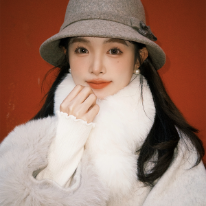 Woolen Fisherman's Hat for Women - Vintage French Style, Autumn Winter Classic, High-End Aristocratic Gift Accessory