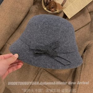Woolen Fisherman's Hat for Women - Vintage French Style, Autumn Winter Classic, High-End Aristocratic Gift Accessory