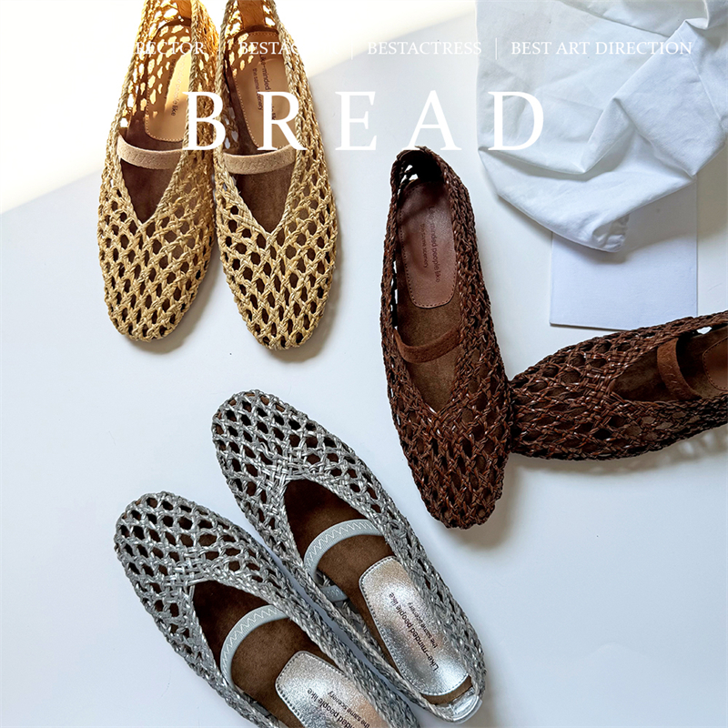 Woven Hollow Round Toe Mary Jane Shoes for Women - Versatile Mesh Summer Footwear, Trendy and Stylish