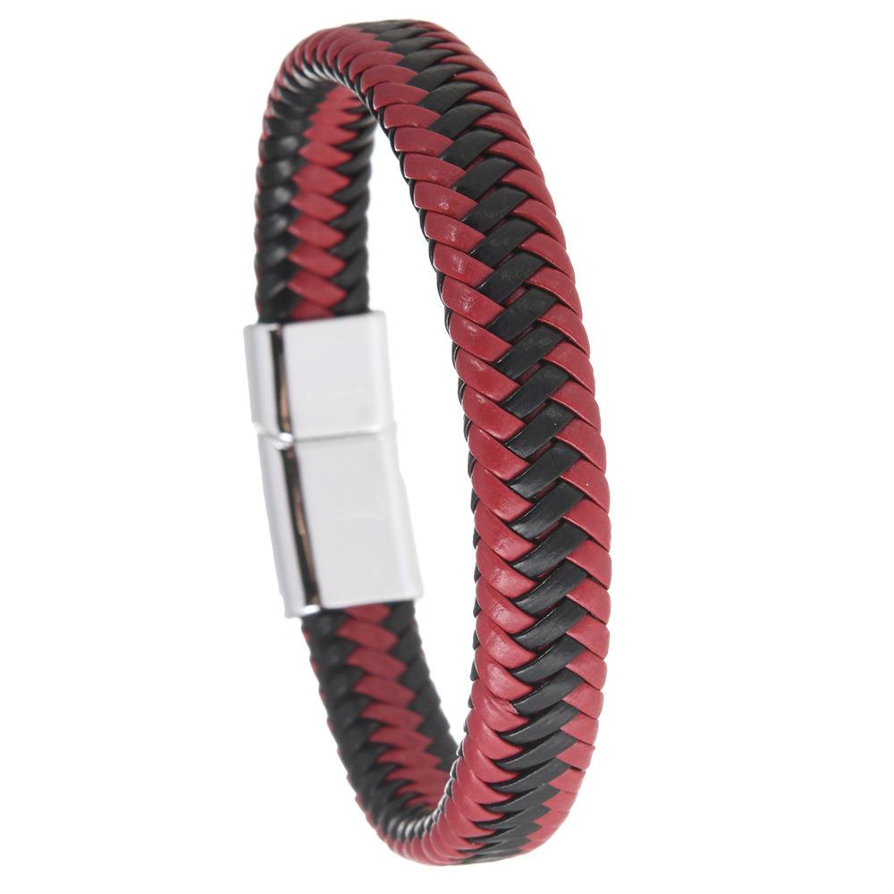 Woven Leather Bracelet - Simple Retro European American Fashion Jewelry - Trendy Accessories for Unique Style