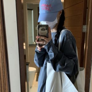 Y2K Embroidered Soft Top Duckbill Baseball Cap for Girls - Cute Korean Style 2000s Fashion Accessory