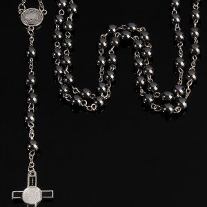 Y2K Gothic Cross Necklace Hoodie with Black Stone Chain – Sweet Cool Hot Girl Long Sweater Accessory for Subculture Style