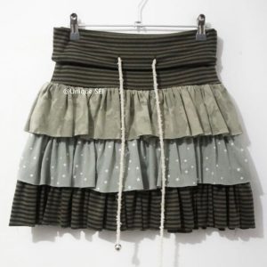 Y2K Harajuku Patchwork Retro Puffed Midi Skirt - Unique Summer Japanese Casual Style