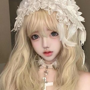 Y2K Heavy Metal Rivet Choker Necklace with Crossbone Pendant - Gothic Lolita Accessory for Cool Girls