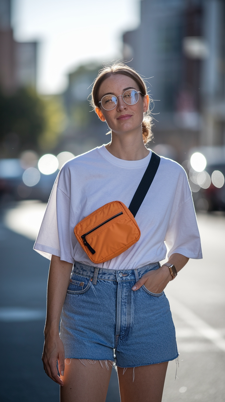 Versatility of the Baggu Mini Shoulder Bag Explored outfit idea