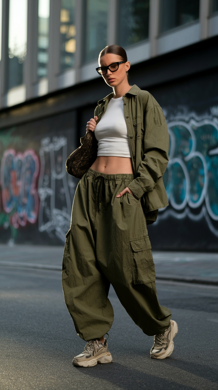 Unique Baggy Cargo Pants Outfit Combinations outfit idea
