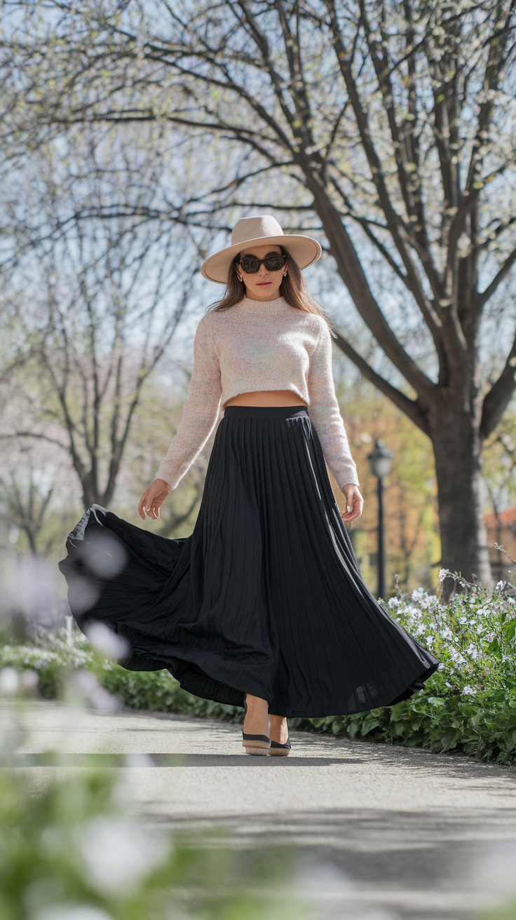 Versatile Black Maxi Skirt Outfit Spring Ideas You’ll Love outfit idea