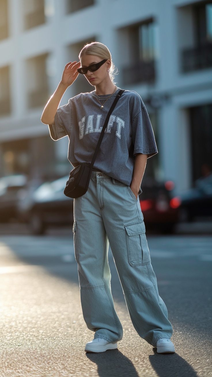 Fashion Forward Cargo Baggy Pants for Stylish Looks outfit idea