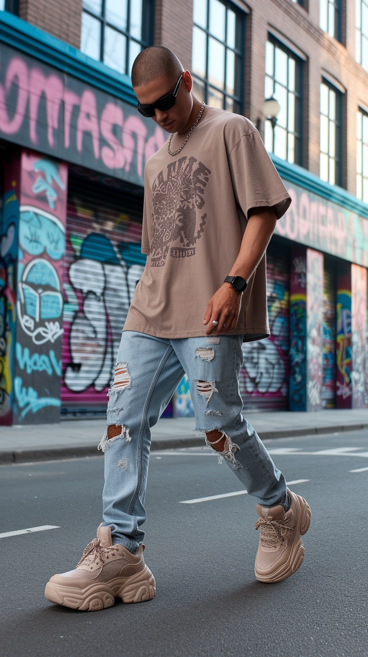 Chunky Shoes Men Can Rock with Confidence outfit idea