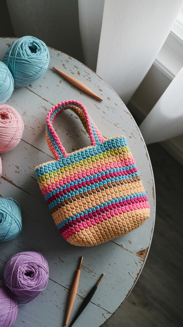 Crochet Mini Bag Free Pattern for Quick Projects outfit idea