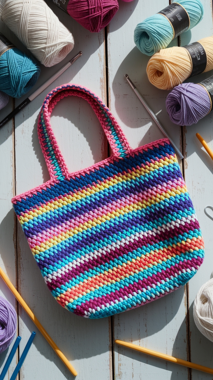 Chic Crochet Tote Bag Pattern to Showcase Your Skills outfit idea