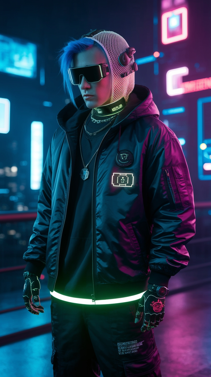 Cyberpunk Fashion Futuristic Clothing OOTXME: A Tech Twist outfit idea
