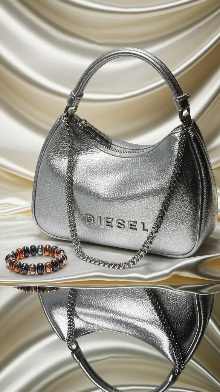 The Trendy Diesel Metallic Bag for Fashion Forward Looks outfit idea
