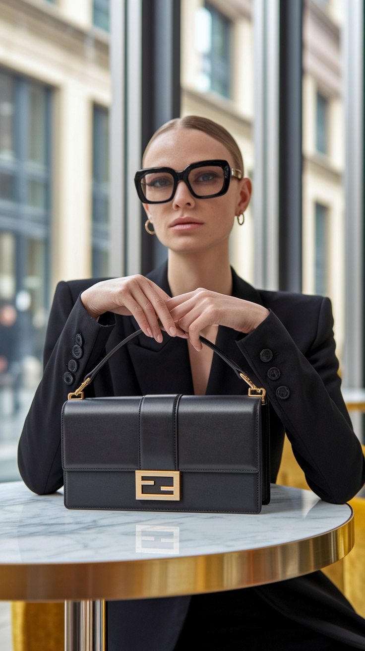 Styling Tips for the Fendi Baguette Bag Black outfit idea