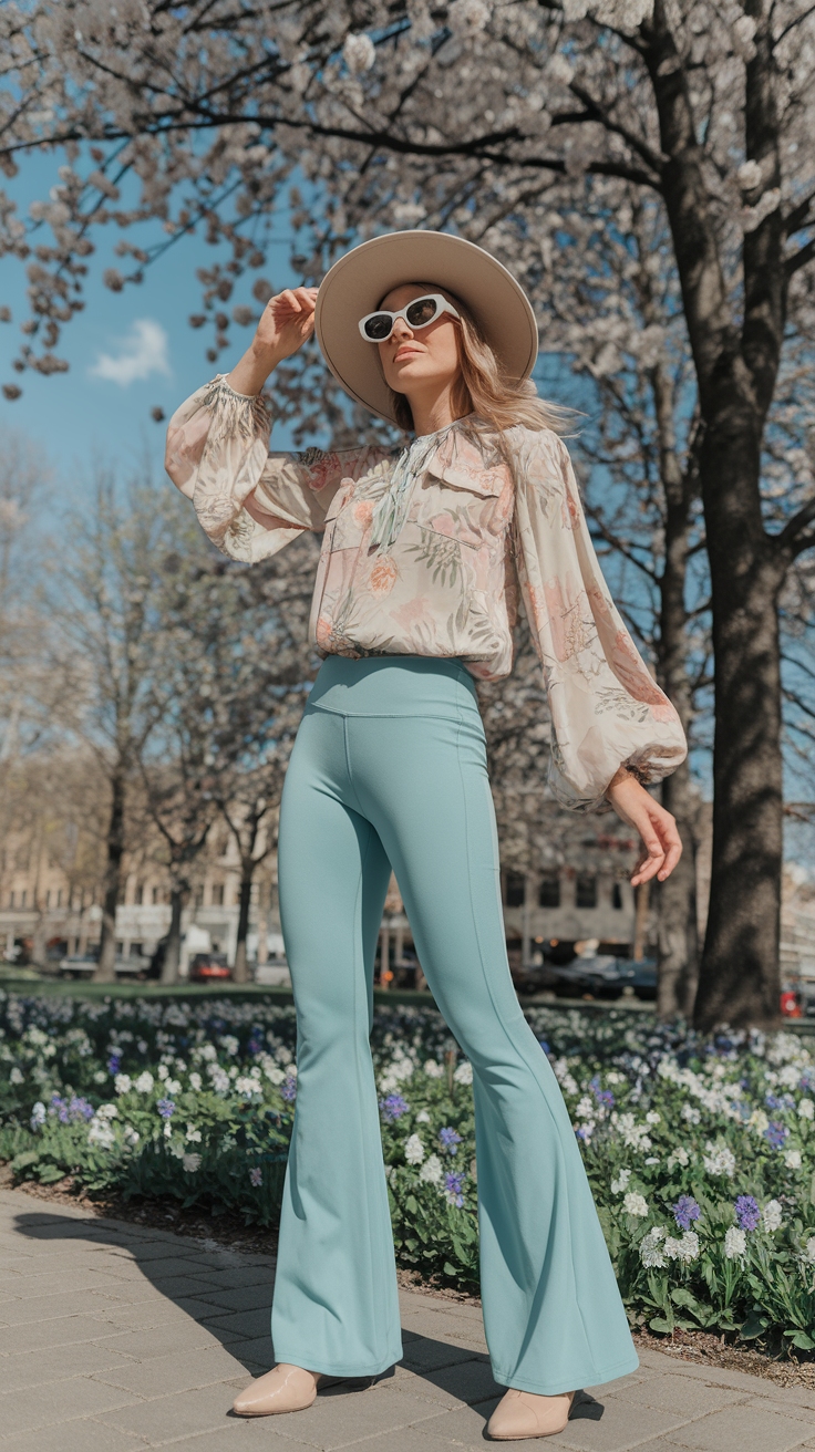 Flared Leggings Outfit Spring: Comfort Meets Fashion outfit idea