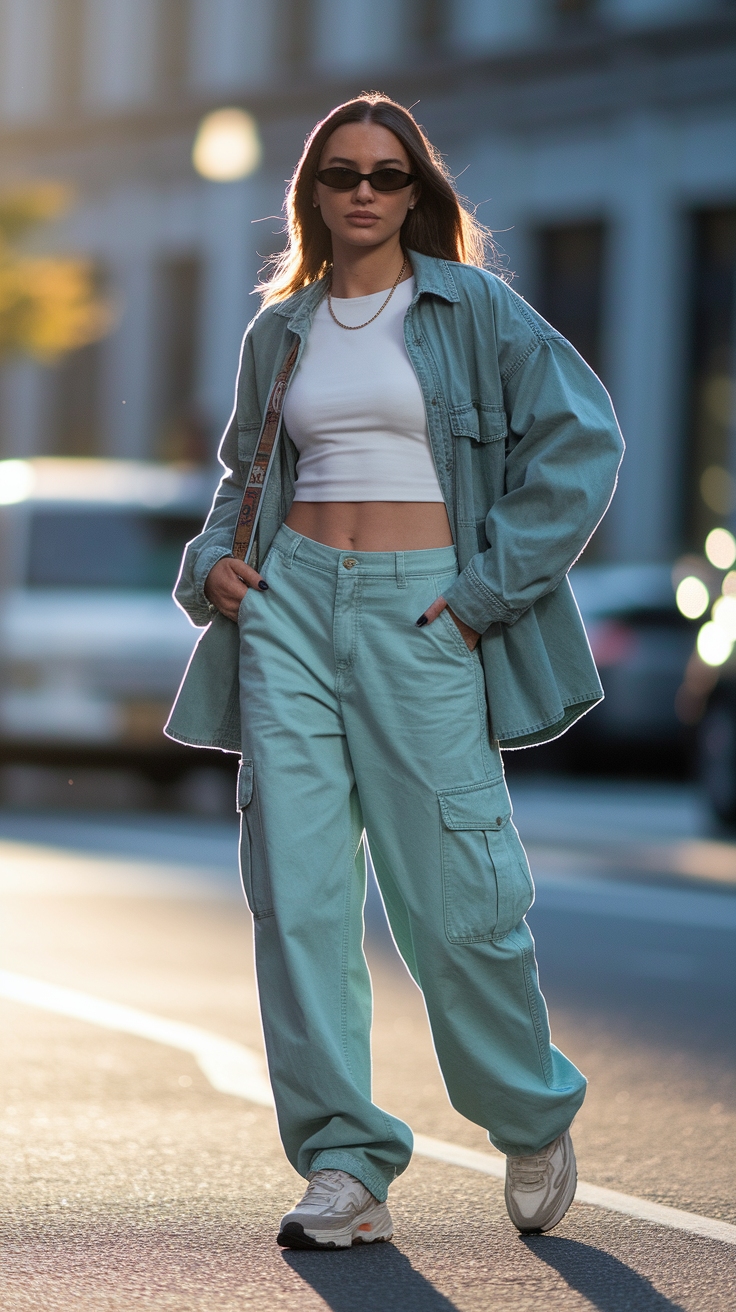 Perfecting Your Low Rise Cargo Pants Outfit for the 90s outfit idea