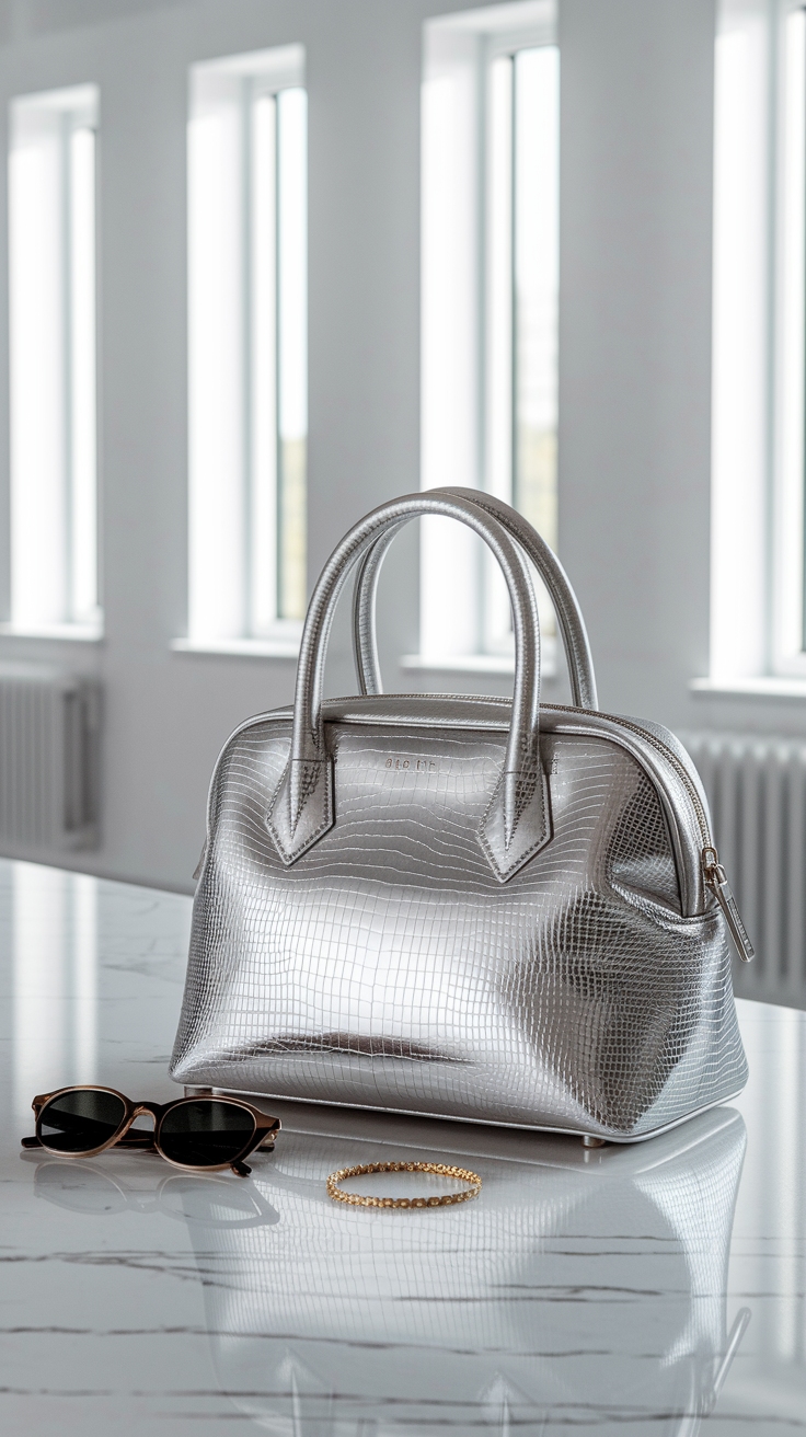 The Rise of the Metallic Bag in Contemporary Fashion outfit idea