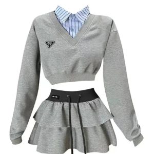 New Style Trends - Acubi Layered Ruffle Skirt Set - Outfit Ideas