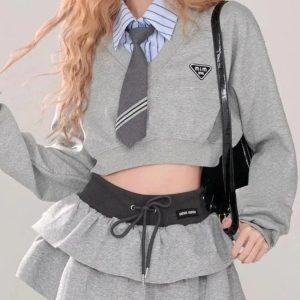New Style Trends - Acubi Layered Ruffle Skirt Set - Outfit Ideas