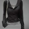 New Style Trends - Acubi Noir Nautical Layered Top - Outfit Ideas