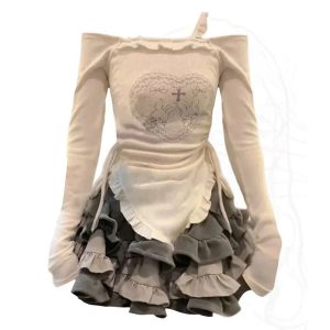 New Style Trends - Acubi Off Shoulder Clubwear Outfit Set - Outfit Ideas