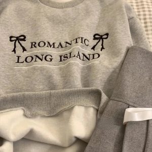New Style Trends - Acubi Romantic Ribbon Sweatshirt and Skirt Outfit Set - Outfit Ideas