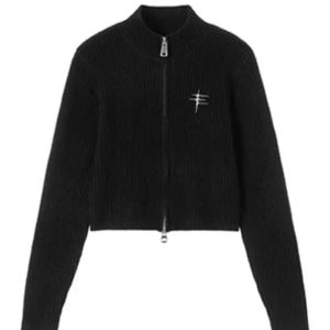 New Style Trends - Acubi Y2k Fall Ribbed Zip-Up Turtleneck Cardigan - Outfit Ideas