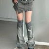 New Style Trends - Acubi Y2k Layered Skirt-Pants Hybrid with Belt - Outfit Ideas