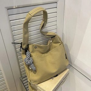 New Style Trends - Aesthetic Casual Canvas Shopping Bag - Outfit Ideas