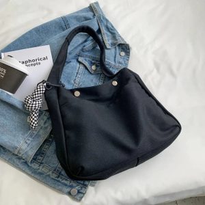 New Style Trends - Aesthetic Casual Canvas Shopping Bag - Outfit Ideas