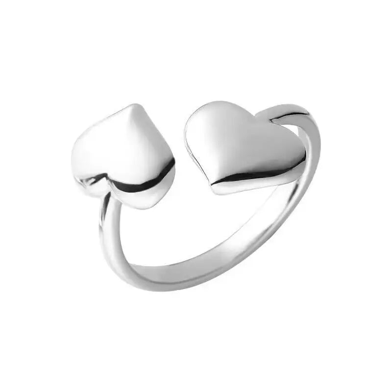 New Style Trends - Aesthetic Double Heart Glow Ring - Outfit Ideas