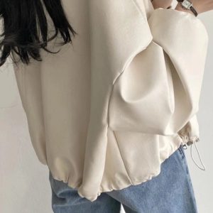 New Style Trends - Aesthetic Fall Oversized Faux Leather Bomber Jacket - Outfit Ideas