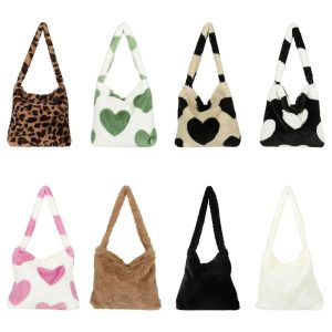 New Style Trends - Aesthetic Fluffy Shoulder Plush Tote - Outfit Ideas
