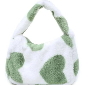 New Style Trends - Aesthetic Fluffy Shoulder Plush Tote - Outfit Ideas