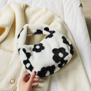 New Style Trends - Aesthetic Fluffy Shoulder Plush Tote - Outfit Ideas