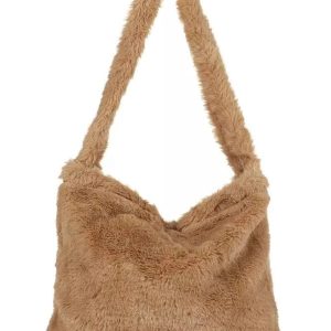 New Style Trends - Aesthetic Fluffy Shoulder Plush Tote - Outfit Ideas