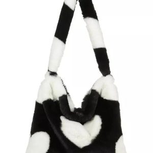 New Style Trends - Aesthetic Fluffy Shoulder Plush Tote - Outfit Ideas