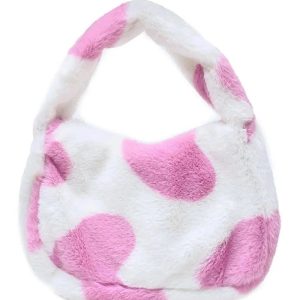 New Style Trends - Aesthetic Fluffy Shoulder Plush Tote - Outfit Ideas