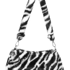 New Style Trends - Aesthetic Fluffy Shoulder Plush Tote - Outfit Ideas