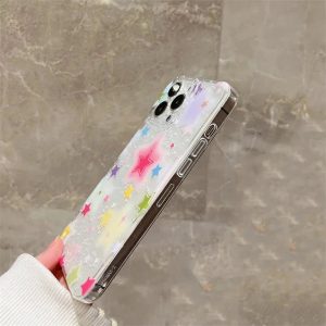 New Style Trends - Aesthetic Gradient Star Clear Phone Case - Outfit Ideas
