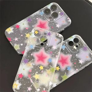 New Style Trends - Aesthetic Gradient Star Clear Phone Case - Outfit Ideas