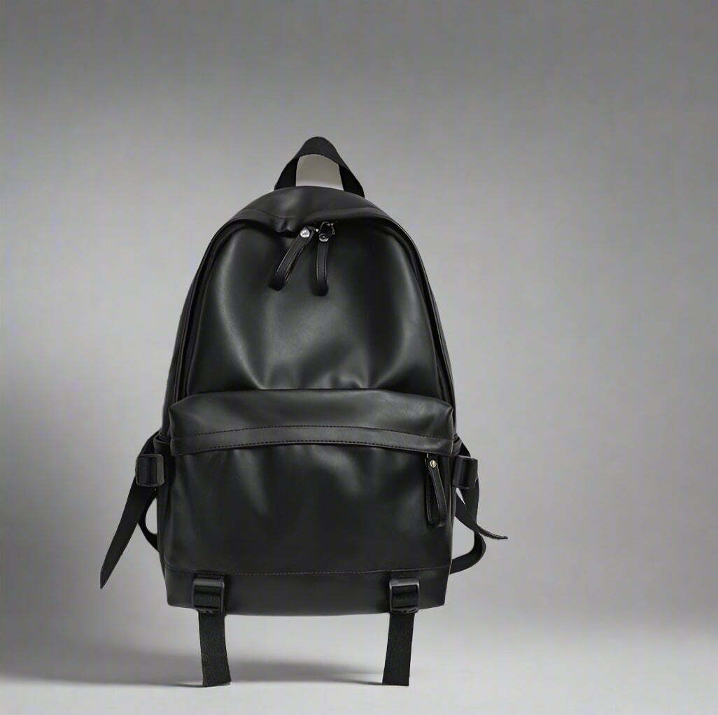 New Style Trends - Aesthetic Leather Rucksack School Backpack - Outfit Ideas