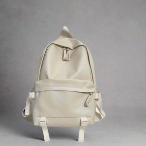 New Style Trends - Aesthetic Leather Rucksack School Backpack - Outfit Ideas