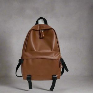 New Style Trends - Aesthetic Leather Rucksack School Backpack - Outfit Ideas