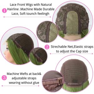New Style Trends - Aesthetic Olive Green Straight Wig - Outfit Ideas