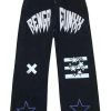 New Style Trends - Alt Black Star Print High Waist Jeans - Outfit Ideas